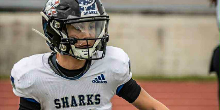 Anothony A.J. Rossi has been named Player of the Week for the Sharks football team for his outstanding performance. (Provided Photo)