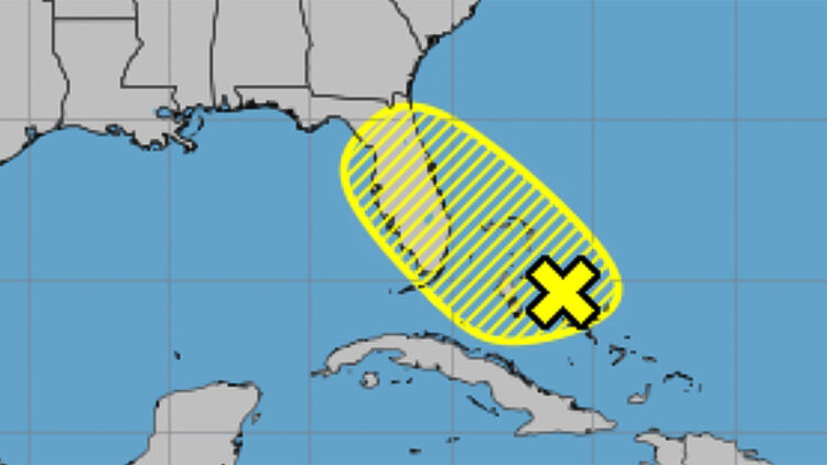The low-pressure area was expected to move across our area through the weekend, bringing rain and winds of 20 mph, with gusts as high as 30 mph. (NOAA)