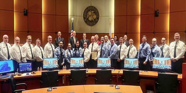 Indian River County officials honored six firefighters and a three-member crew Tuesday with annual service excellence awards, recognizing their roles in a century-old department.
