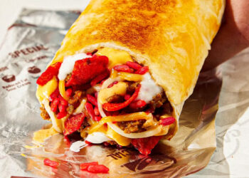 Taco Bell debuted the Flamin’ Hot Grilled Cheese Burrito Thursday. (Provided Photo)