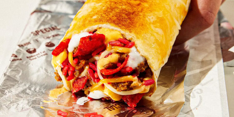 Taco Bell debuted the Flamin’ Hot Grilled Cheese Burrito Thursday. (Provided Photo)