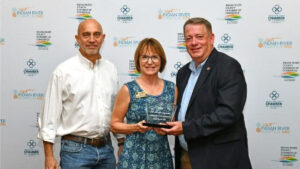 The New Commercial Construction Project award was accepted by Trey Vitromile with Summit Construction Management and Karen Mechling with Insite Solutions, Inc. (Provided Photo)