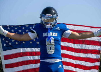 The Sebastian River Sharks ended their 2025 season with a 30-8 win over Port St. Lucie on Friday's Military Night before a full home crowd.