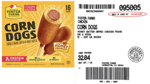 Foster Poultry Farms voluntarily recalled nearly 4 million pounds of frozen chicken corn dogs after complaints of wood contamination, federal officials said.