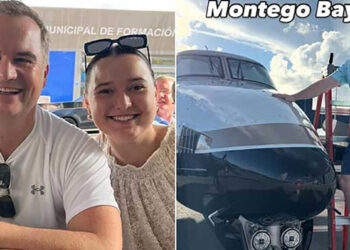 (L) Ignite the Fire Ministry founder Alexander Wurm and his daughter Serena. (R) Wurm after purchasing the Beech B100. Screengrabs via Facebook / Ignite the Fire and Instagram / @ignitethefireky