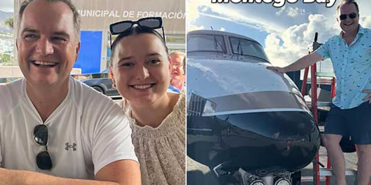 (L) Ignite the Fire Ministry founder Alexander Wurm and his daughter Serena. (R) Wurm after purchasing the Beech B100. Screengrabs via Facebook / Ignite the Fire and Instagram / @ignitethefireky