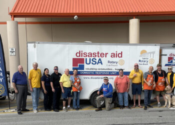 Vero Beach's Home Depot donated $5,300 in supplies this week to restock the Sunrise Rotary Club's disaster aid trailer.