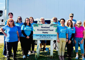 Orlando Health team members dropped off Thanksgiving Day supplies at the Roseland Ecumenical Food Pantry in Roseland.