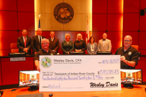 Wesley Davis said the returned funds give commissioners flexibility to support priorities — including initiatives proposed by Sheriff Eric Flowers — without raising taxes.