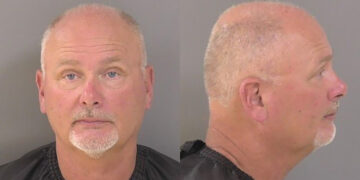 Mark Peter Selles, 60, was arrested after allegedly exposing himself in a public hot tub in Sebastian.