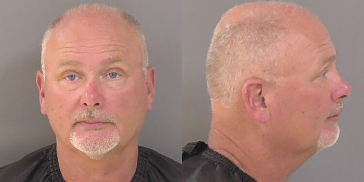 Mark Peter Selles, 60, was arrested after allegedly exposing himself in a public hot tub in Sebastian.
