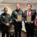 Pictured: Sheriff Eric Flowers and IRCSO Deputies hold the Ted Brown Award for Sgt Terri Mashkow and David Long alongside Taxpayers Association President Lance Lunceford and Vice President Heather Jordan