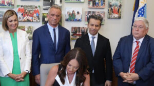 U.S. Secretary of Agriculture Brooke L. Rollins, joined by Secretary of Health and Human Services Robert F. Kennedy Jr., hosted Iowa Governor Kim Reynolds and West Virginia Governor Patrick Morrisey and signed six new food choice state waivers