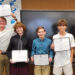 L-R: Jake Plate, Tyler Hendricksen, Gwinevere Hall, Thomas Hand, Blake Bruckner, and Youth Awards Chair Kim Prado