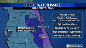 Freeze watch in central Florida