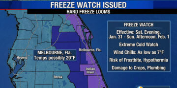 Freeze watch in central Florida
