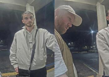 Suspect 1 (right) and Suspect 2 (left) - Images sharpened by Sebastian Daily