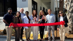 The Beachside Rehab staff consists of (from left): Rasheed Farquharson- operations manager, Lina Ospina - housekeeping manager, Michael Hollis-admissions director, Cynthia Anann-director of nursing, Kalie May-chief clinical officer, AnneMarie Sincavage-chief financial officer, David Sincavage-chief operating officer and Jessica Stewart-human resources manager