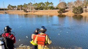 Rescue crews arrived minutes after and transported her to HCA Florida Lawnwood Hospital in Fort Pierce with serious injuries (Credit: Martin County Fire Rescue)