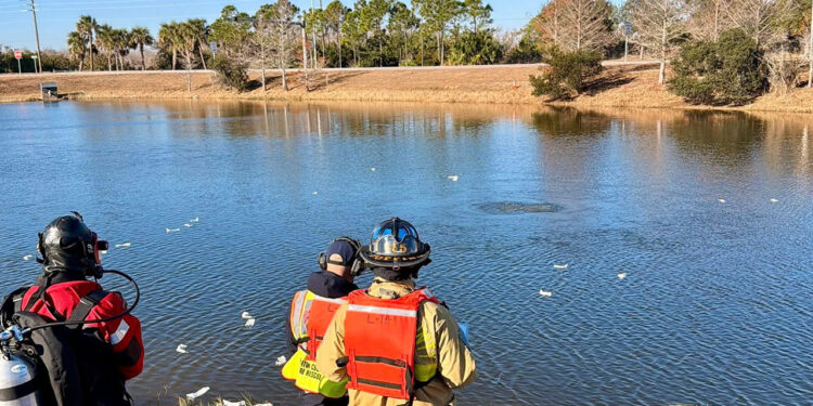 Rescue crews arrived minutes after and transported her to HCA Florida Lawnwood Hospital in Fort Pierce with serious injuries (Credit: Martin County Fire Rescue)
