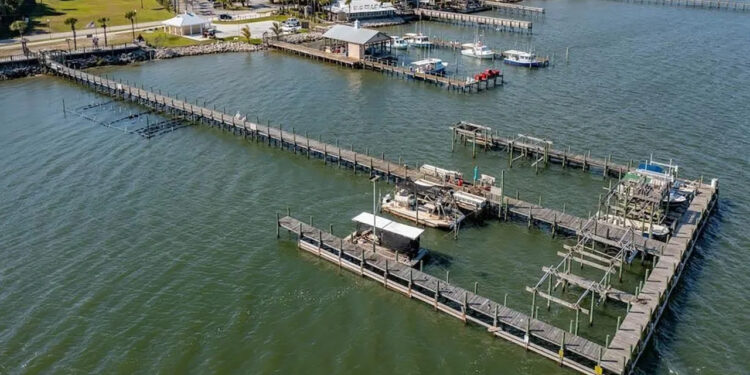 The Sembler waterfront property next to Fisherman's Landing (Credit: One Sotheby's Int'l Realty)