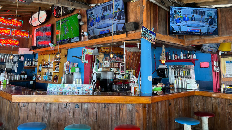 Superbowl shown at Capt. Hirams Resort