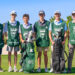 Local students being a part of the inaugural youth caddie program (Credit: Vasilena Siedman)