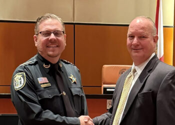 Sheriff Eric Flowers (left) and Board Chairman Deryl Loar (Indian River County)