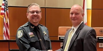 Sheriff Eric Flowers (left) and Board Chairman Deryl Loar (Indian River County)