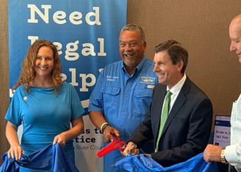 Meredith Egan, Major Fred Jones, Clerk of the Court Ryan Butler, and Commissioner Deryl Loar
