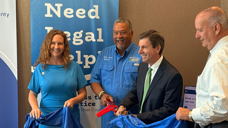 Meredith Egan, Major Fred Jones, Clerk of the Court Ryan Butler, and Commissioner Deryl Loar