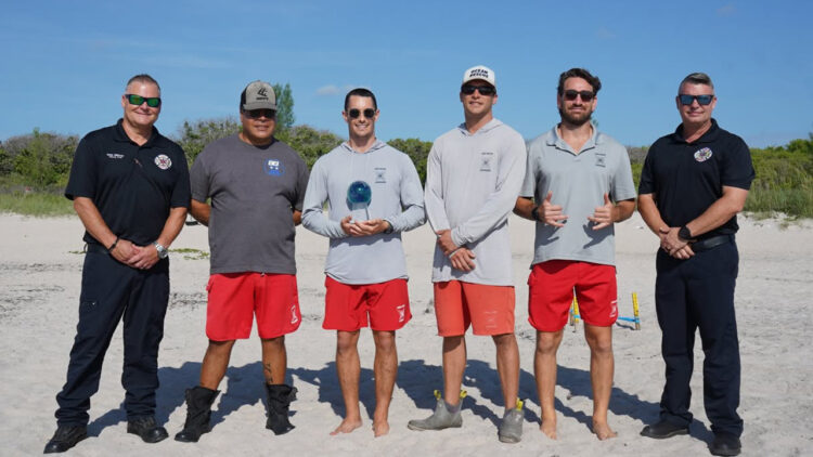 Pictured (left to right) Chief Sean Gibbons, Anthony Hernandez, Shayne Roycroft, Travis Matschner, Shaun Dibble, Chief Dave Rattray