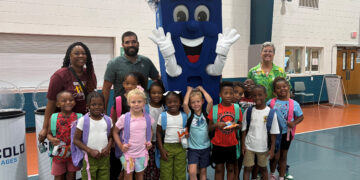 Backpack donations to Gifford Youth Achievement Center (Waste Management)