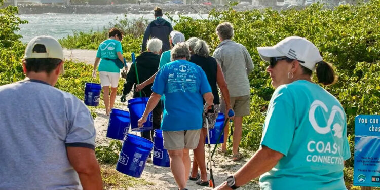 Coastal Cleanup event at the Sebastian Inlet State Park