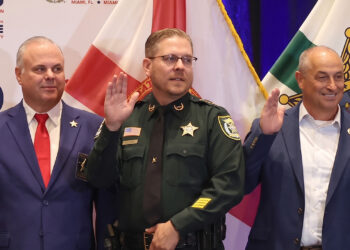 Indian River County Sheriff Eric Flowers (center)