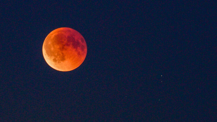 The eclipse is sometimes called a near-total or “blood moon” event