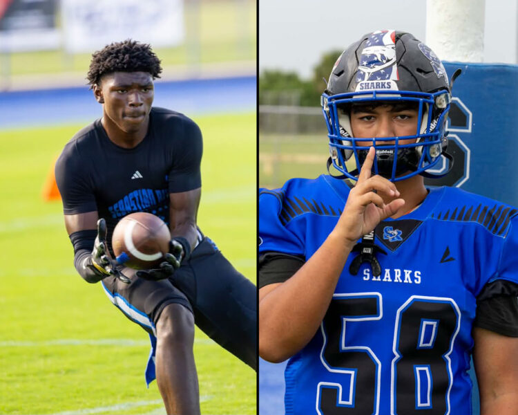 Safety Leroy White and offensive lineman Andrew Montalvo
