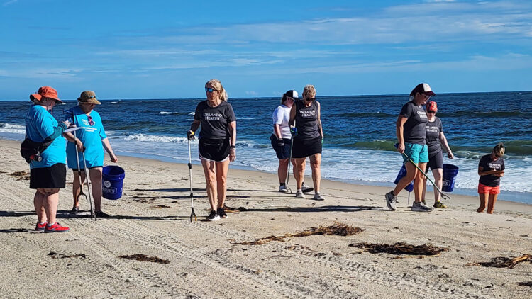 Orlando Health staff spent Saturday morning picking up litter on local beaches as part of the 41st International Coastal Cleanup