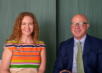 Left to Right, Meredith Egan (CEO, United Way of Indian River County) and Jeff Pickering (President and CEO, Indian River Community Foundation)
